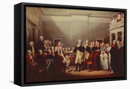 The Resignation of George Washington on 23rd December 1783, C.1822-John Trumbull-Framed Premier Image Canvas