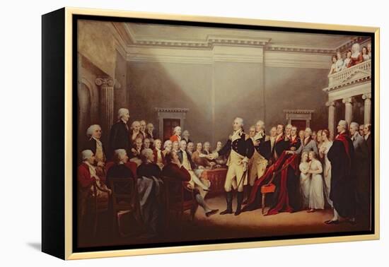 The Resignation of George Washington on 23rd December 1783, C.1822-John Trumbull-Framed Premier Image Canvas