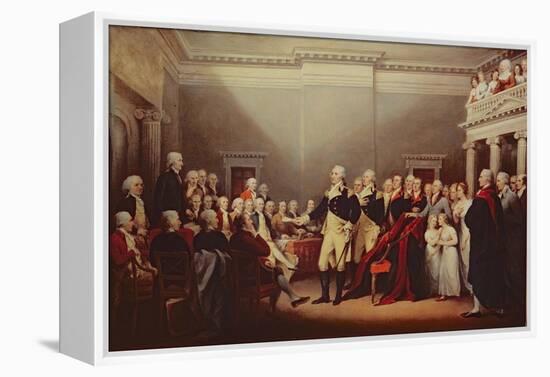 The Resignation of George Washington on 23rd December 1783, C.1822-John Trumbull-Framed Premier Image Canvas