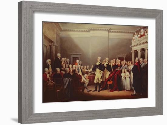 The Resignation of George Washington on 23rd December 1783, C.1822-John Trumbull-Framed Giclee Print