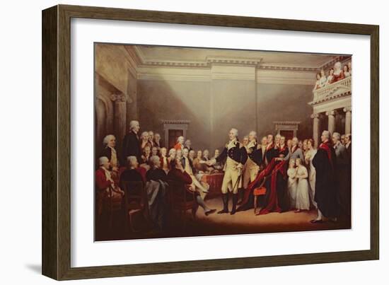 The Resignation of George Washington on 23rd December 1783, C.1822-John Trumbull-Framed Giclee Print