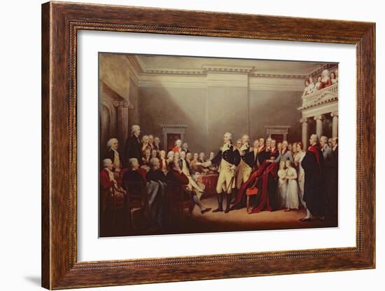 The Resignation of George Washington on 23rd December 1783, C.1822-John Trumbull-Framed Giclee Print