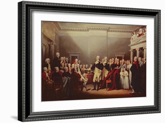 The Resignation of George Washington on 23rd December 1783, C.1822-John Trumbull-Framed Giclee Print