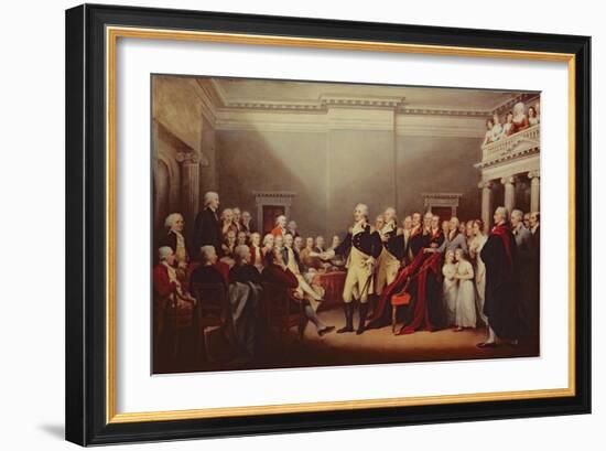 The Resignation of George Washington on 23rd December 1783, C.1822-John Trumbull-Framed Giclee Print