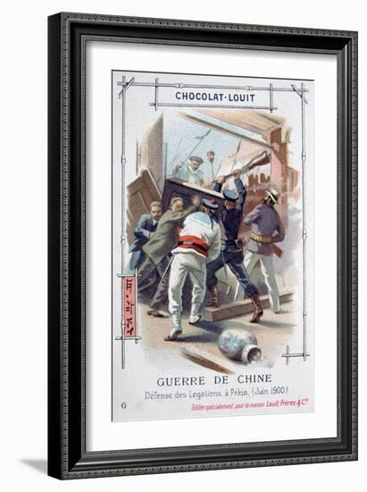 The Resistance of the Diplomatic Staff in Peking, China, Boxer Rebellion, June 1900-null-Framed Giclee Print