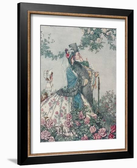 The Respectable Gentleman from His 'Bill the Minder'-William Heath Robinson-Framed Giclee Print