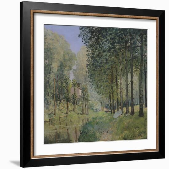 The Rest by the Stream. Edge of the Wood, 1872-Alfred Sisley-Framed Giclee Print