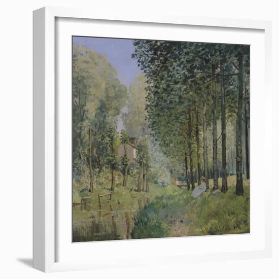 The Rest by the Stream. Edge of the Wood, 1872-Alfred Sisley-Framed Giclee Print
