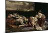 The Rest of the Holy Family on the Flight into Egypt-Orazio Gentileschi-Mounted Giclee Print