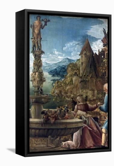 The Rest on the Flight into Egypt, 1510-Albrecht Altdorfer-Framed Premier Image Canvas