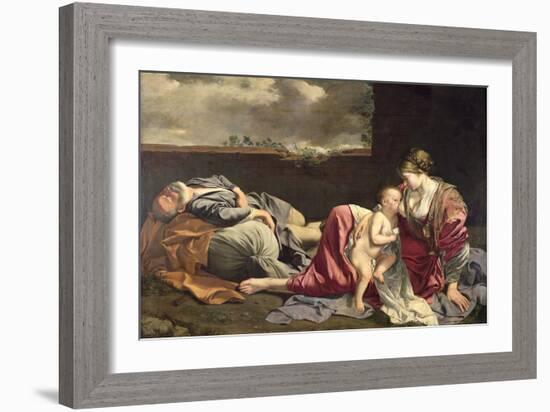 The Rest on the Flight into Egypt, 1628-Orazio Gentileschi-Framed Giclee Print