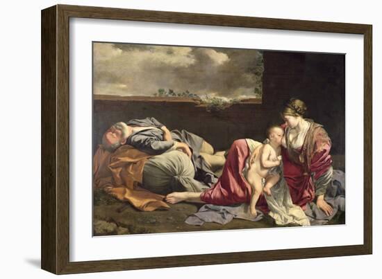 The Rest on the Flight into Egypt, 1628-Orazio Gentileschi-Framed Giclee Print