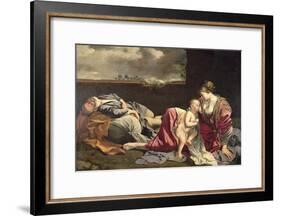 The Rest on the Flight into Egypt, 1628-Orazio Gentileschi-Framed Giclee Print