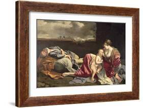 The Rest on the Flight into Egypt, 1628-Orazio Gentileschi-Framed Giclee Print