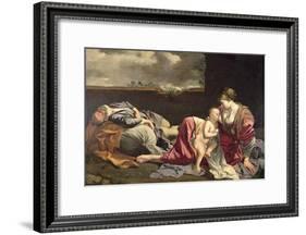 The Rest on the Flight into Egypt, 1628-Orazio Gentileschi-Framed Giclee Print