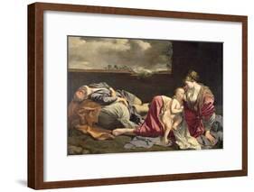 The Rest on the Flight into Egypt, 1628-Orazio Gentileschi-Framed Giclee Print