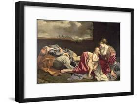 The Rest on the Flight into Egypt, 1628-Orazio Gentileschi-Framed Giclee Print