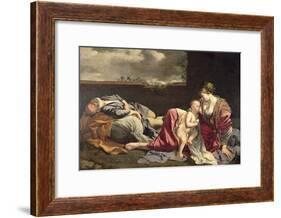 The Rest on the Flight into Egypt, 1628-Orazio Gentileschi-Framed Giclee Print
