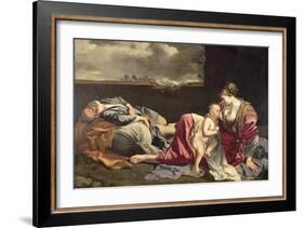 The Rest on the Flight into Egypt, 1628-Orazio Gentileschi-Framed Giclee Print