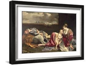 The Rest on the Flight into Egypt, 1628-Orazio Gentileschi-Framed Giclee Print