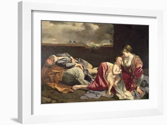 The Rest on the Flight into Egypt, 1628-Orazio Gentileschi-Framed Giclee Print