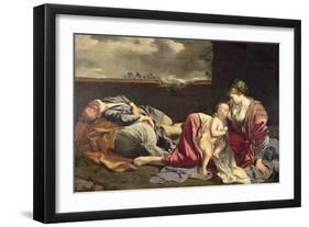 The Rest on the Flight into Egypt, 1628-Orazio Gentileschi-Framed Giclee Print