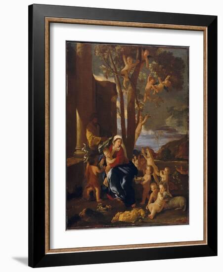 The Rest on the Flight into Egypt, c.1627-Nicolas Poussin-Framed Giclee Print