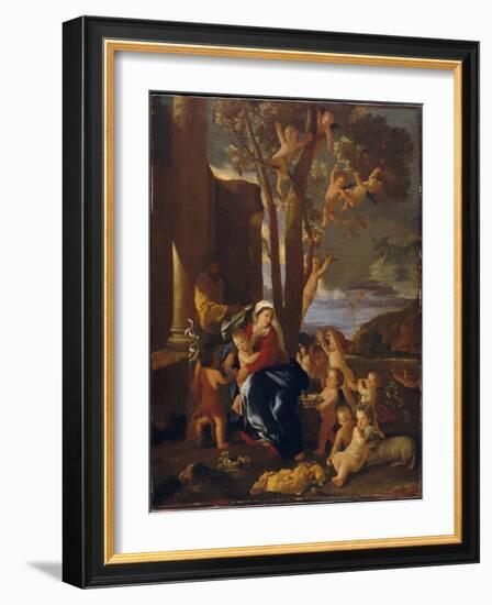 The Rest on the Flight into Egypt, c.1627-Nicolas Poussin-Framed Giclee Print