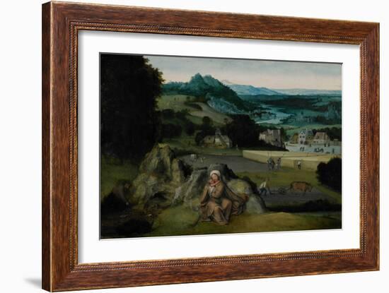The Rest on the Flight into Egypt (The Miraculous Field of Wheat) C.1518-24-Joachim Patinir-Framed Giclee Print
