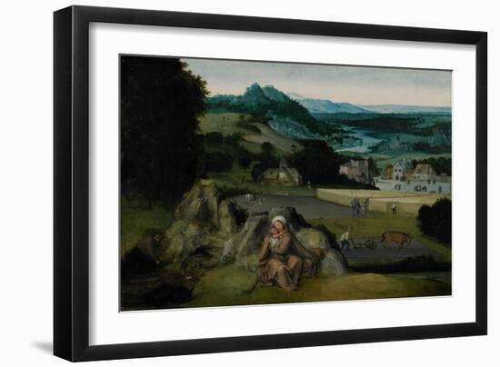 The Rest on the Flight into Egypt (The Miraculous Field of Wheat) C.1518-24-Joachim Patinir-Framed Giclee Print