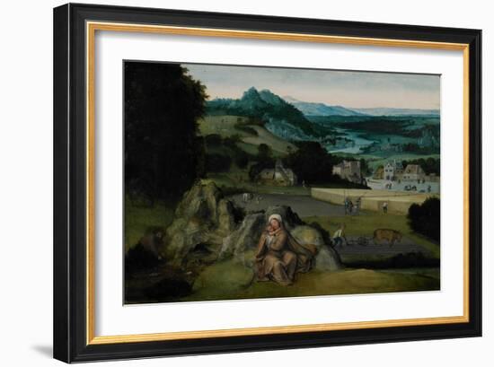 The Rest on the Flight into Egypt (The Miraculous Field of Wheat) C.1518-24-Joachim Patinir-Framed Giclee Print