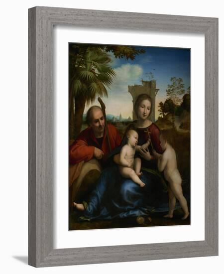 The Rest on the Flight into Egypt with St. John the Baptist, c.1509-Fra Bartolommeo-Framed Giclee Print