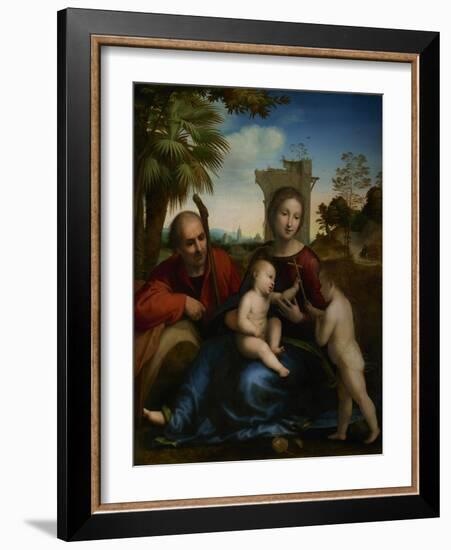 The Rest on the Flight into Egypt with St. John the Baptist, c.1509-Fra Bartolommeo-Framed Giclee Print