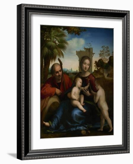 The Rest on the Flight into Egypt with St. John the Baptist, c.1509-Fra Bartolommeo-Framed Giclee Print