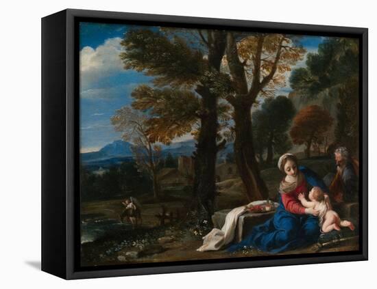 The Rest on the Flight into Egypt-Pier Francesco Mola-Framed Premier Image Canvas