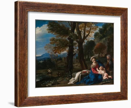 The Rest on the Flight into Egypt-Pier Francesco Mola-Framed Giclee Print