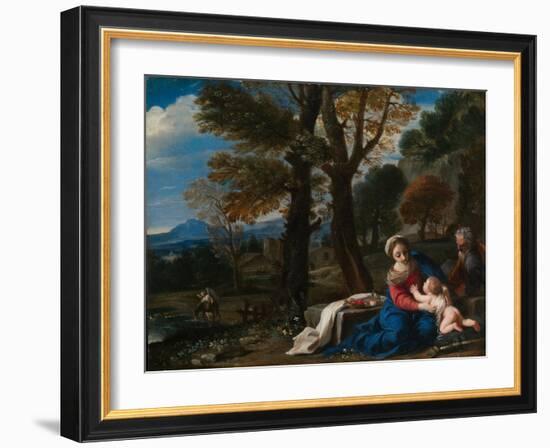 The Rest on the Flight into Egypt-Pier Francesco Mola-Framed Giclee Print