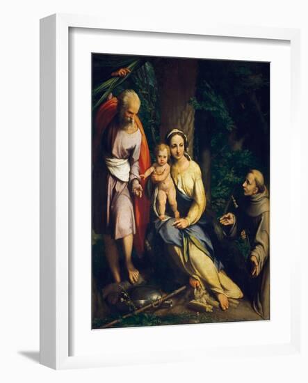 The Rest on the Flight into Egypt-Correggio-Framed Giclee Print