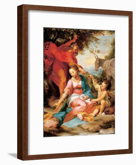 The Rest on the Return from Egypt-Federico Barocci-Framed Premium Giclee Print