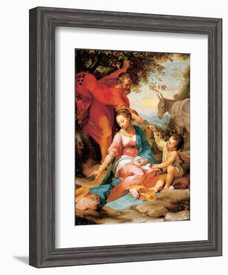 The Rest on the Return from Egypt-Federico Barocci-Framed Giclee Print