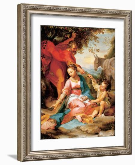 The Rest on the Return from Egypt-Federico Barocci-Framed Giclee Print