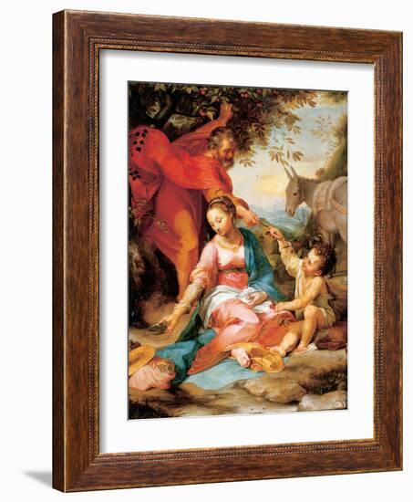 The Rest on the Return from Egypt-Federico Barocci-Framed Giclee Print