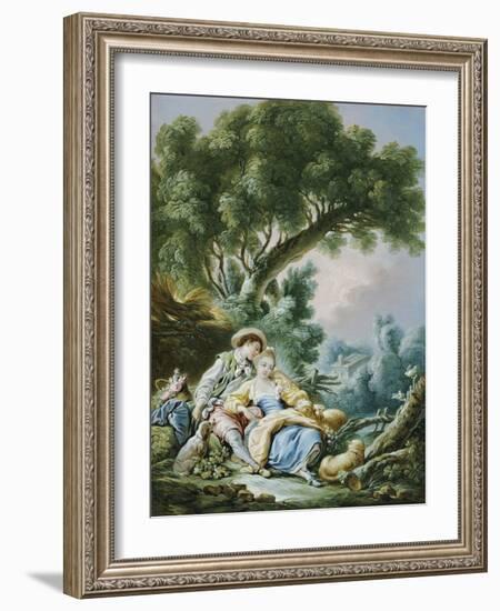 The Rest, Pensent-Ils a Ce Mouton?-Francois Boucher-Framed Giclee Print