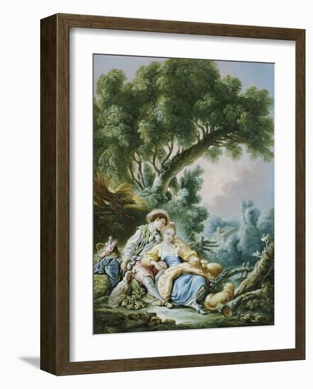 The Rest, Pensent-Ils a Ce Mouton?-Francois Boucher-Framed Giclee Print