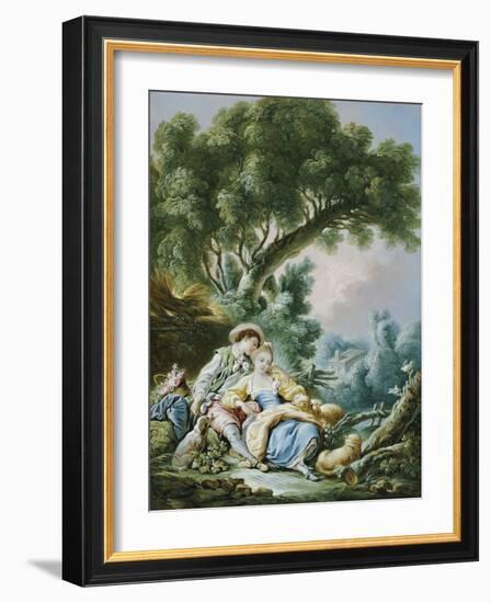 The Rest, Pensent-Ils a Ce Mouton?-Francois Boucher-Framed Giclee Print