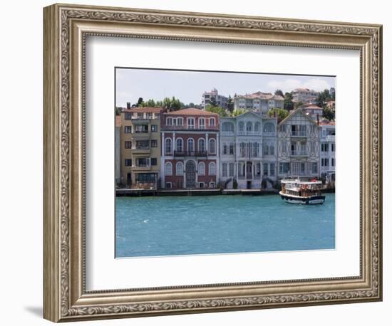 The Restored Waterfront Buildings of Yenikoy on the Bosphorus, Istanbul, Turkey, Europe-Martin Child-Framed Photographic Print