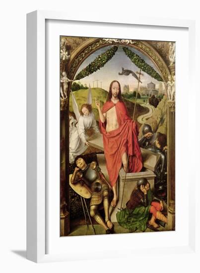 The Resurrection, Central Panel from the Triptych of the Resurrection, circa 1485-90-Hans Memling-Framed Giclee Print