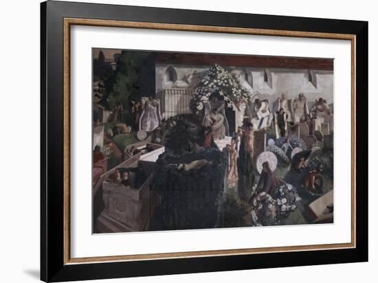 The Resurrection, Cookham-Sir Stanley Spencer-Framed Giclee Print