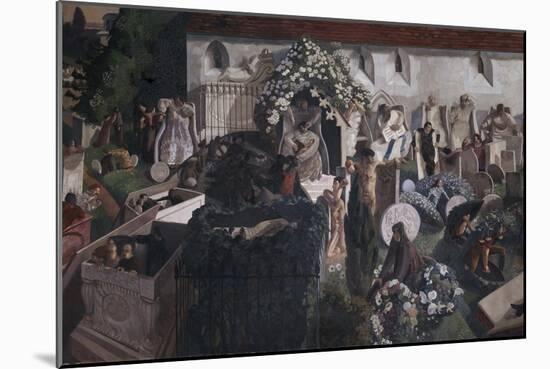 The Resurrection, Cookham-Sir Stanley Spencer-Mounted Giclee Print