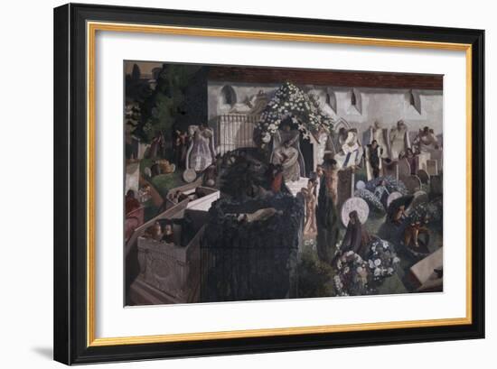 The Resurrection, Cookham-Sir Stanley Spencer-Framed Giclee Print